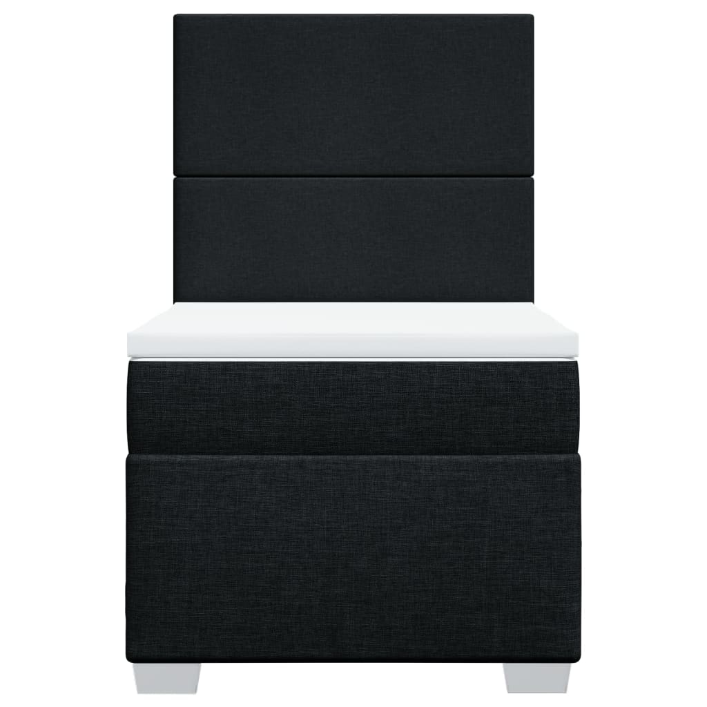 Boxspring met matras stof zwart 90x190 cm Bedden & bedframes | Creëer jouw Trendy Thuis | Gratis bezorgd & Retour | Trendy.nl