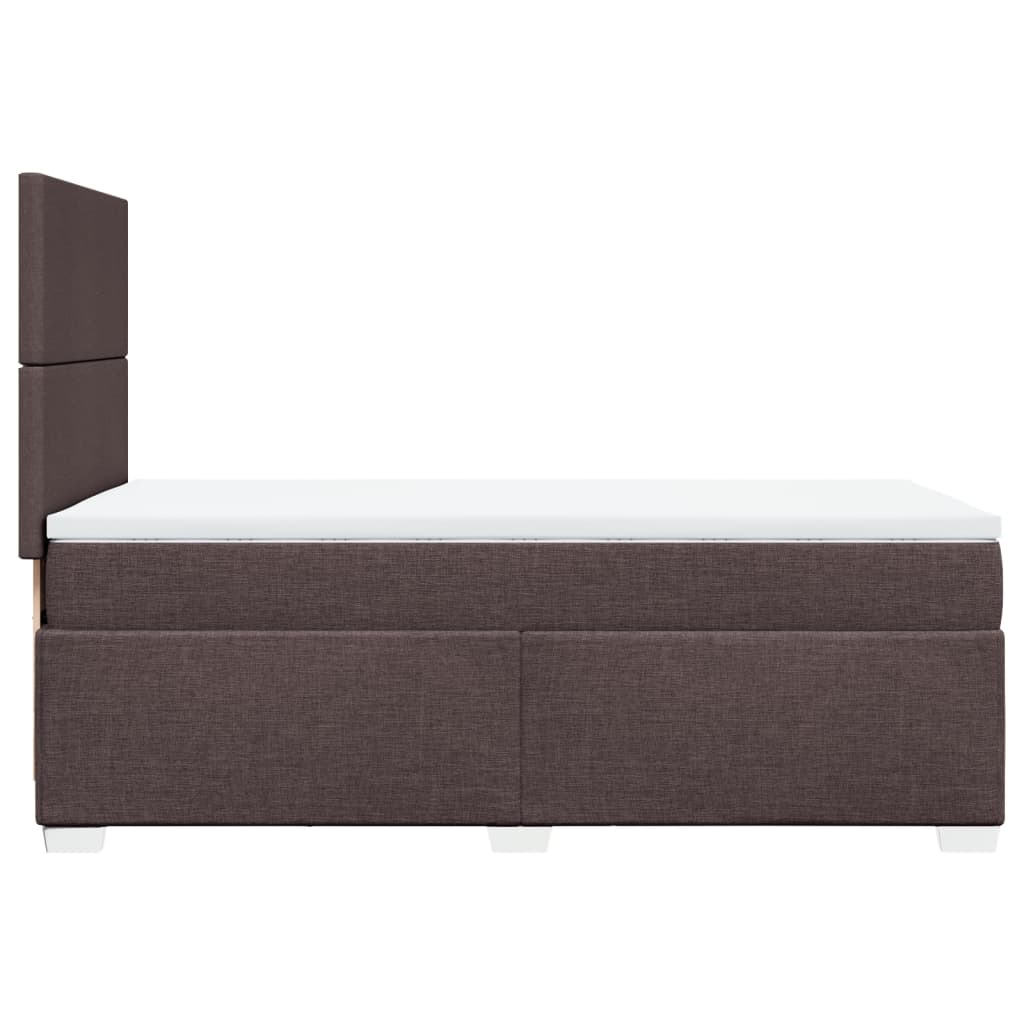 Boxspring met matras stof donkerbruin 90x190 cm Bedden & bedframes | Creëer jouw Trendy Thuis | Gratis bezorgd & Retour | Trendy.nl