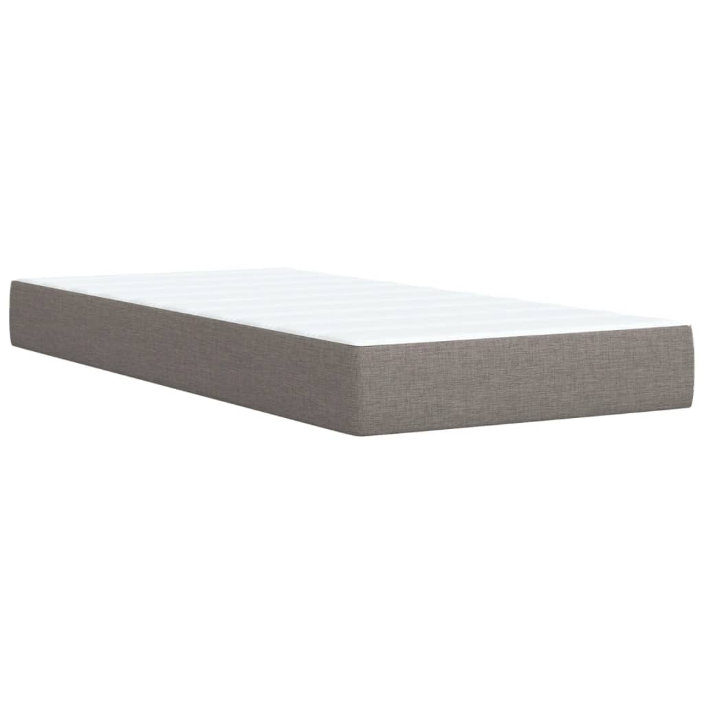 Boxspring met matras stof taupe 90x190 cm Bedden & bedframes | Creëer jouw Trendy Thuis | Gratis bezorgd & Retour | Trendy.nl