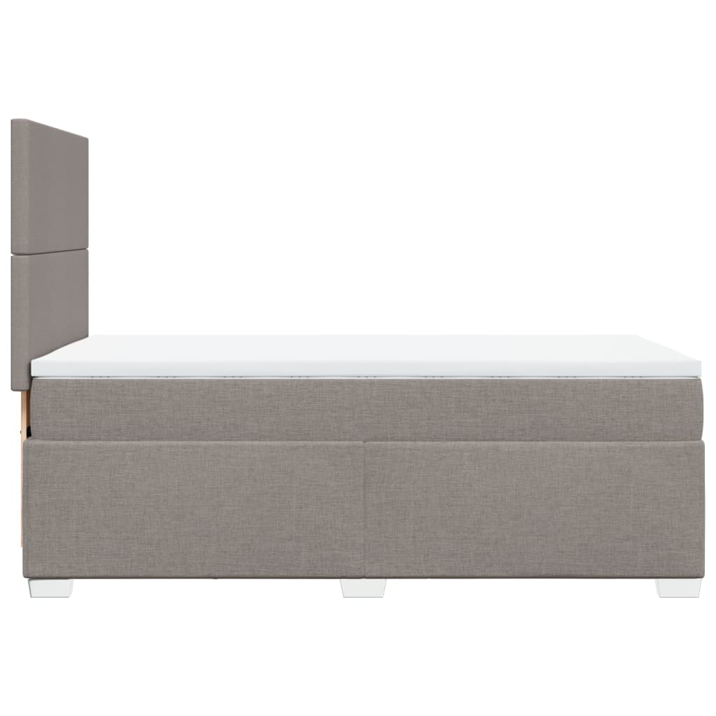 Boxspring met matras stof taupe 90x190 cm Bedden & bedframes | Creëer jouw Trendy Thuis | Gratis bezorgd & Retour | Trendy.nl