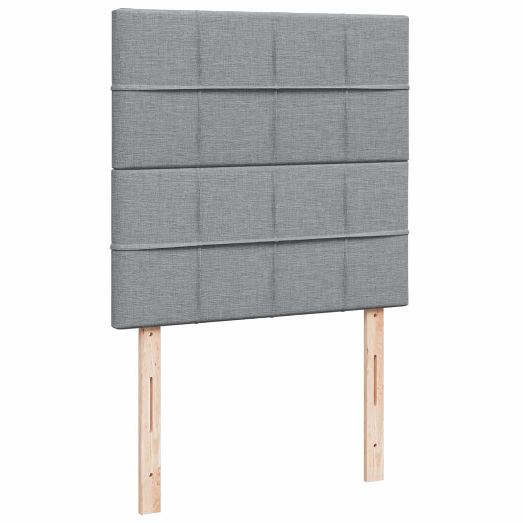 Boxspring met matras stof lichtgrijs 90x190 cm Bedden & bedframes | Creëer jouw Trendy Thuis | Gratis bezorgd & Retour | Trendy.nl