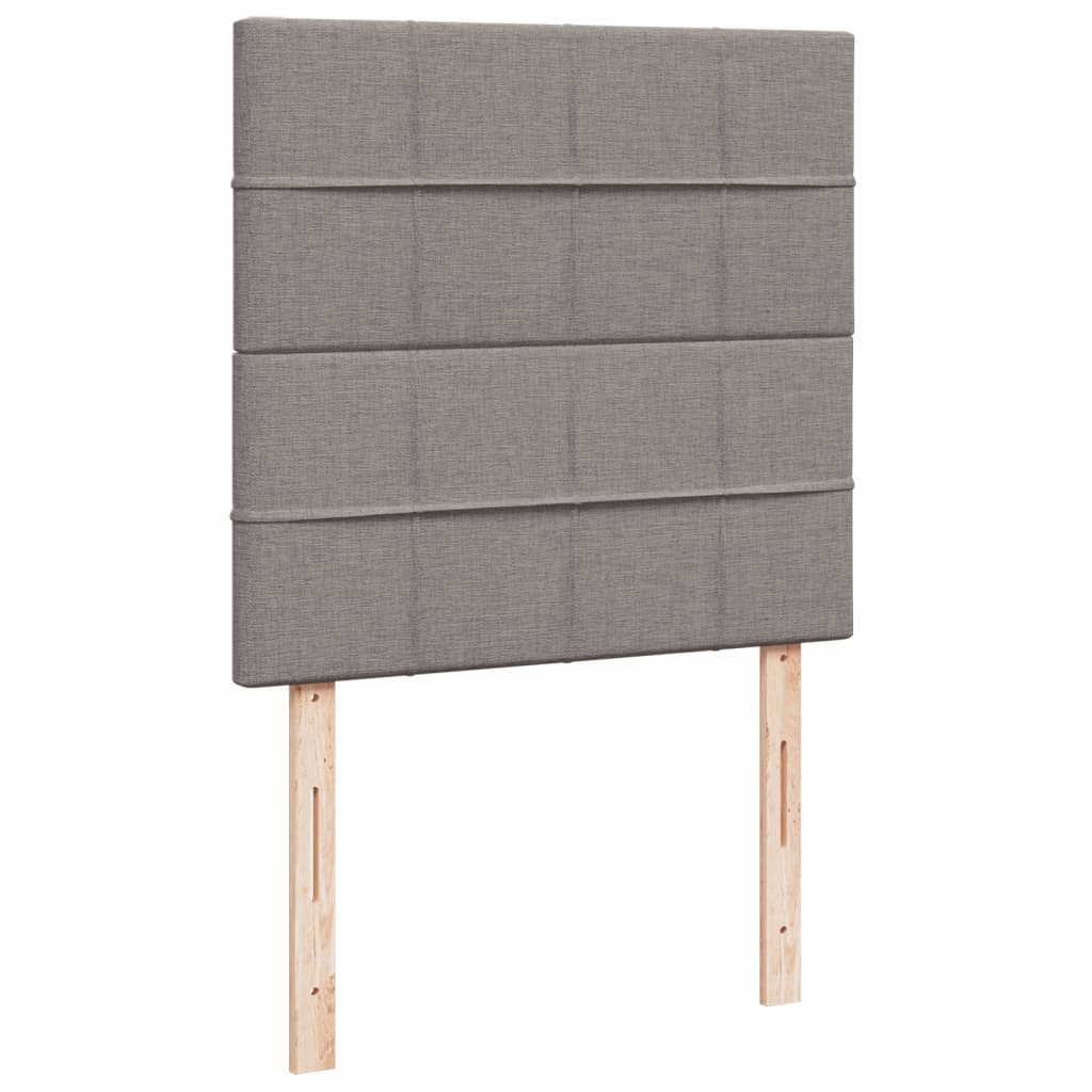 Boxspring met matras stof taupe 90x190 cm Bedden & bedframes | Creëer jouw Trendy Thuis | Gratis bezorgd & Retour | Trendy.nl