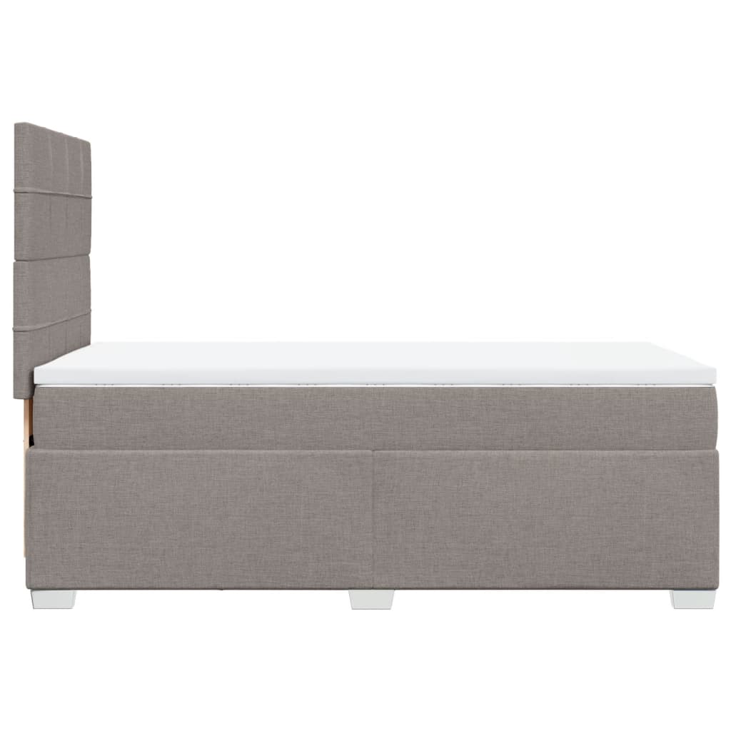 Boxspring met matras stof taupe 90x190 cm Bedden & bedframes | Creëer jouw Trendy Thuis | Gratis bezorgd & Retour | Trendy.nl