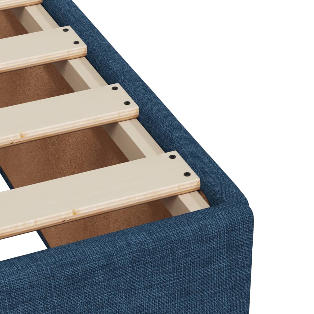 Boxspring met matras stof blauw 90x190 cm Bedden & bedframes | Creëer jouw Trendy Thuis | Gratis bezorgd & Retour | Trendy.nl