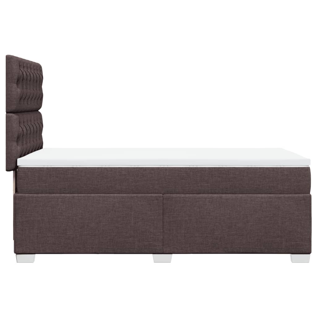 Boxspring met matras stof donkerbruin 90x190 cm Bedden & bedframes | Creëer jouw Trendy Thuis | Gratis bezorgd & Retour | Trendy.nl