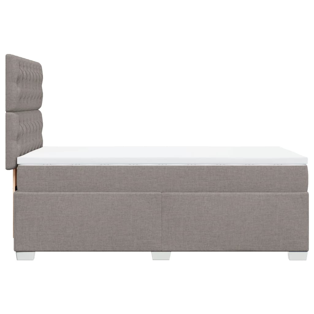 Boxspring met matras stof taupe 90x190 cm