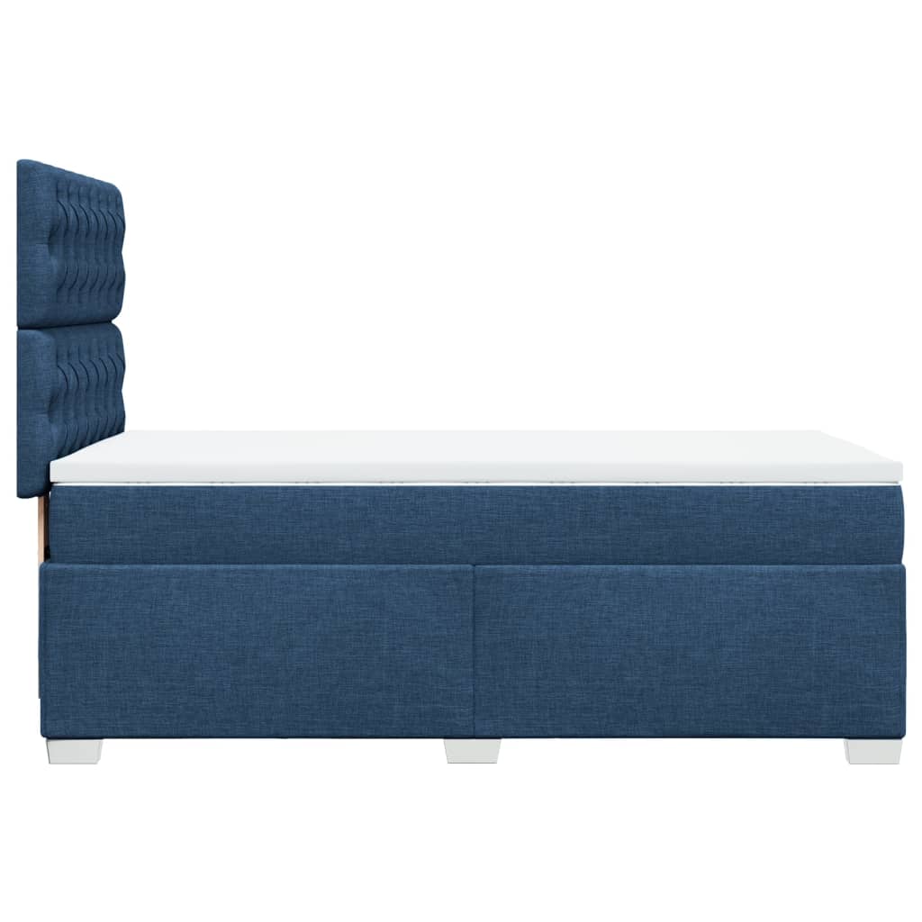 Boxspring met matras stof blauw 90x190 cm Bedden & bedframes | Creëer jouw Trendy Thuis | Gratis bezorgd & Retour | Trendy.nl