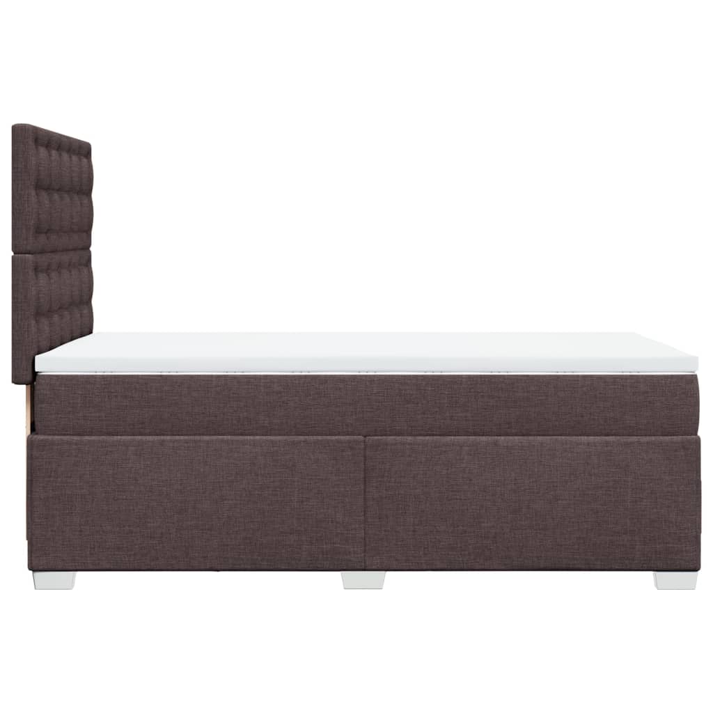 Boxspring met matras stof donkerbruin 90x190 cm Bedden & bedframes | Creëer jouw Trendy Thuis | Gratis bezorgd & Retour | Trendy.nl