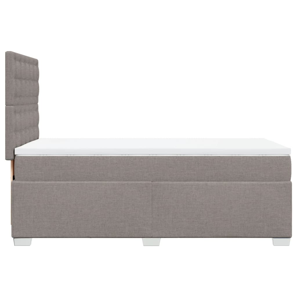 Boxspring met matras stof taupe 90x190 cm Bedden & bedframes | Creëer jouw Trendy Thuis | Gratis bezorgd & Retour | Trendy.nl