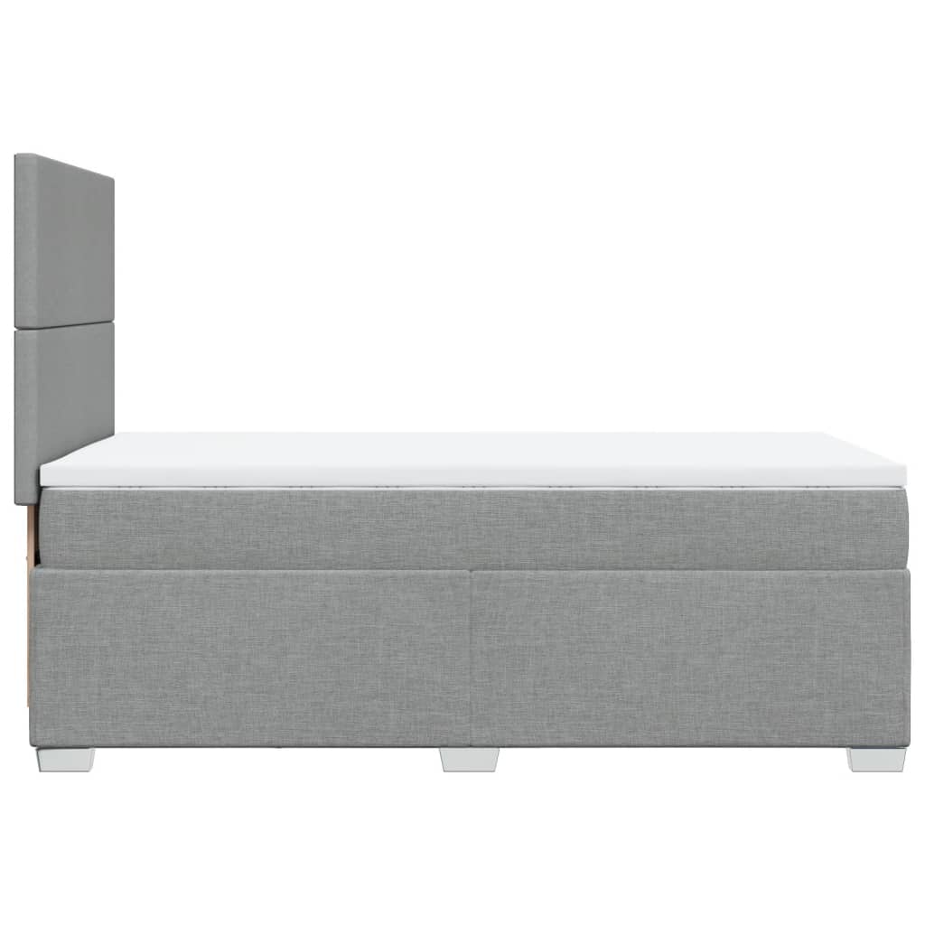 Boxspring met matras stof lichtgrijs 100x200 cm Bedden & bedframes | Creëer jouw Trendy Thuis | Gratis bezorgd & Retour | Trendy.nl