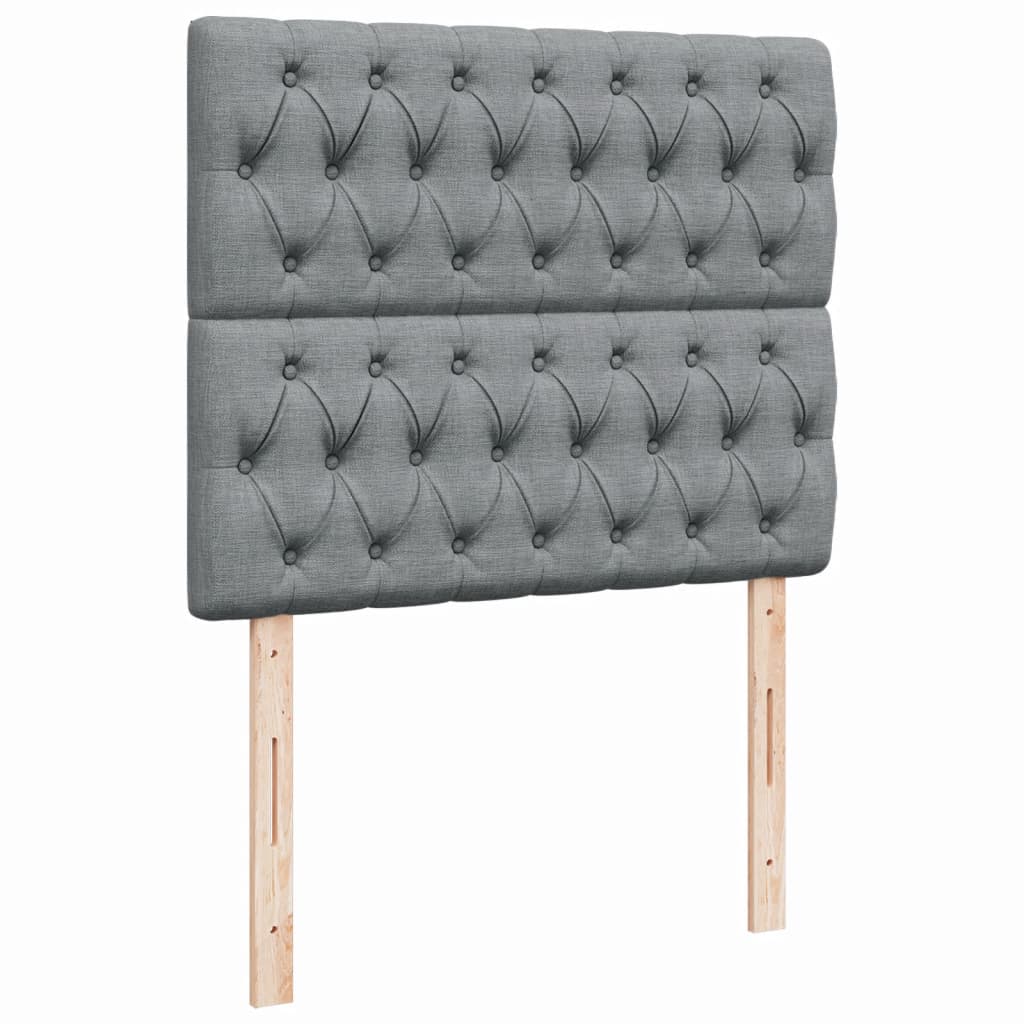 Boxspring met matras stof lichtgrijs 120x190 cm Bedden & bedframes | Creëer jouw Trendy Thuis | Gratis bezorgd & Retour | Trendy.nl