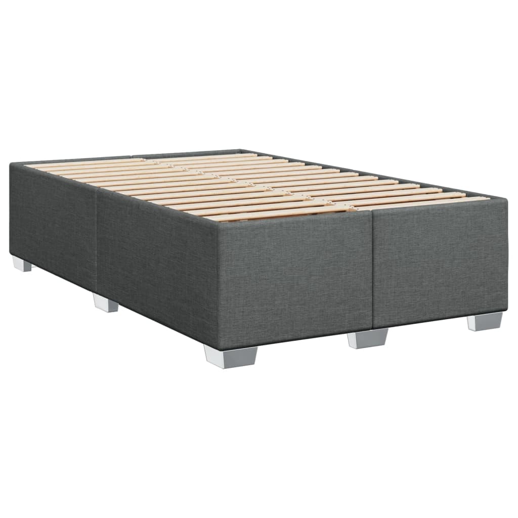 Boxspring met matras stof donkergrijs 120x190 cm Bedden & bedframes | Creëer jouw Trendy Thuis | Gratis bezorgd & Retour | Trendy.nl