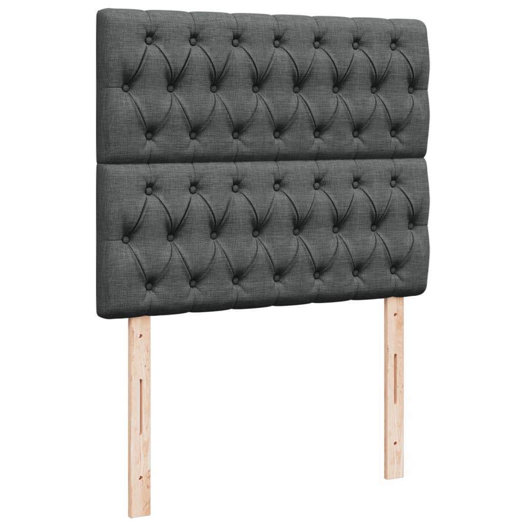 Boxspring met matras stof donkergrijs 120x190 cm Bedden & bedframes | Creëer jouw Trendy Thuis | Gratis bezorgd & Retour | Trendy.nl