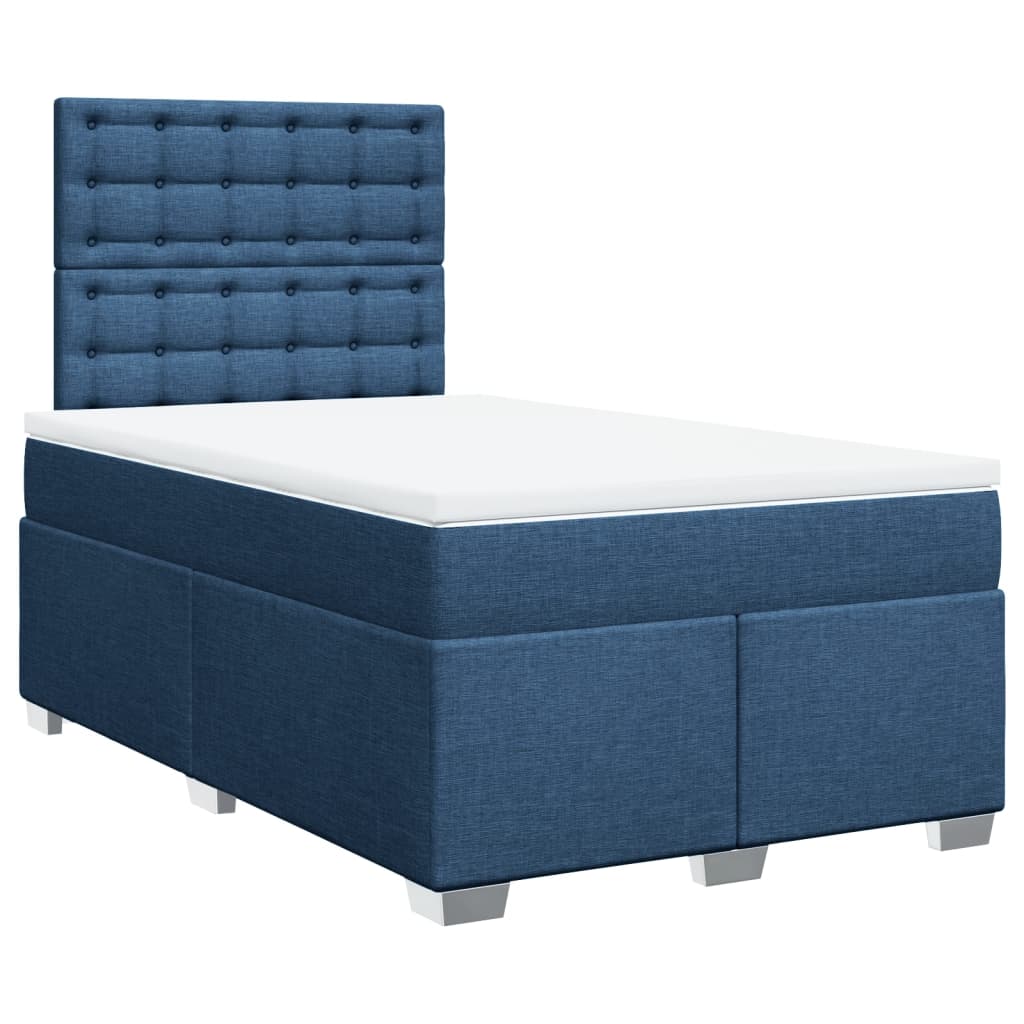 Boxspring met matras stof blauw 120x190 cm Bedden & bedframes | Creëer jouw Trendy Thuis | Gratis bezorgd & Retour | Trendy.nl