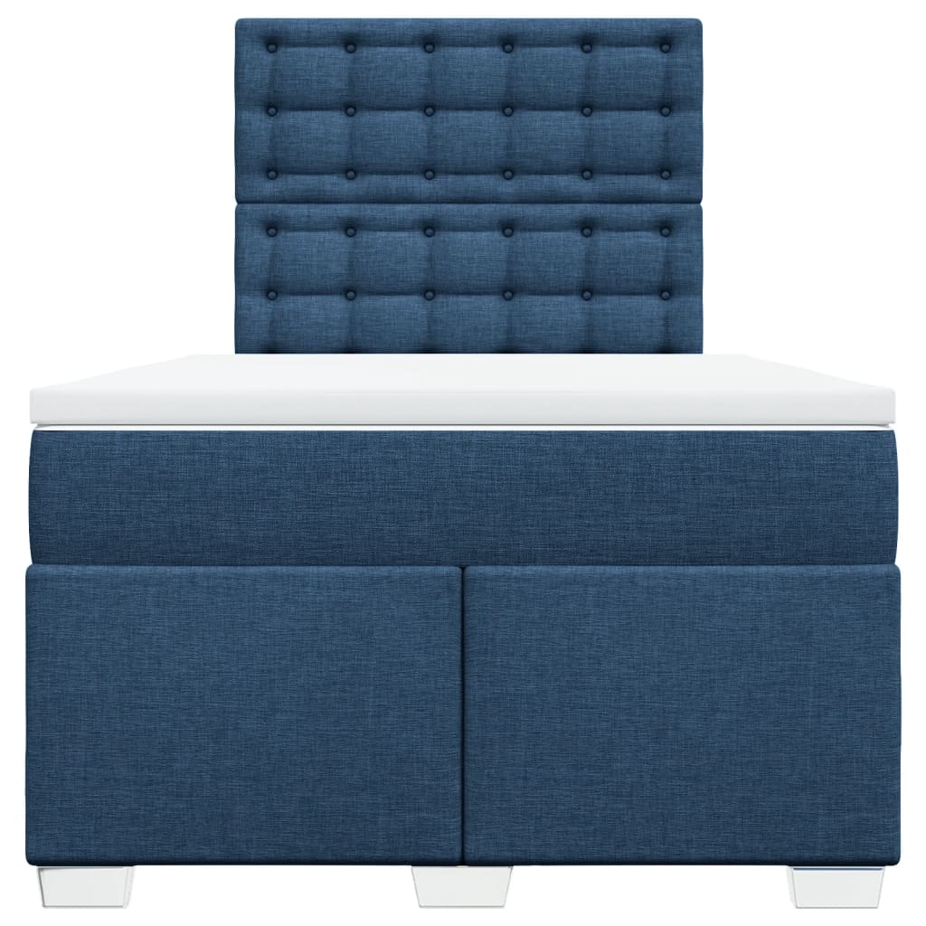 Boxspring met matras stof blauw 120x190 cm Bedden & bedframes | Creëer jouw Trendy Thuis | Gratis bezorgd & Retour | Trendy.nl