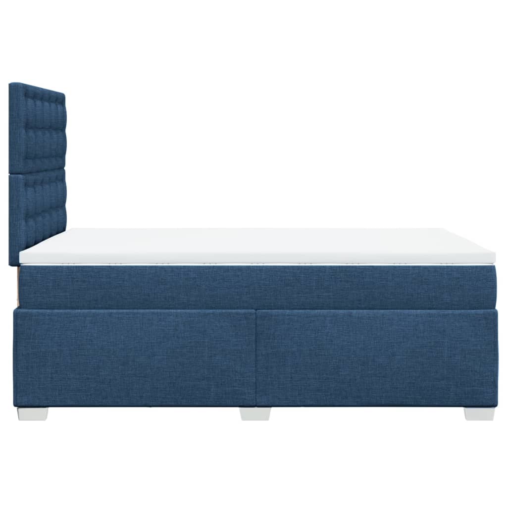 Boxspring met matras stof blauw 120x190 cm Bedden & bedframes | Creëer jouw Trendy Thuis | Gratis bezorgd & Retour | Trendy.nl