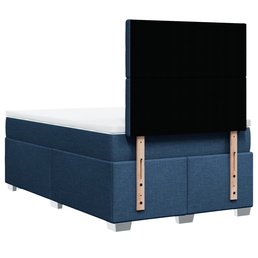 Boxspring met matras stof blauw 120x190 cm Bedden & bedframes | Creëer jouw Trendy Thuis | Gratis bezorgd & Retour | Trendy.nl