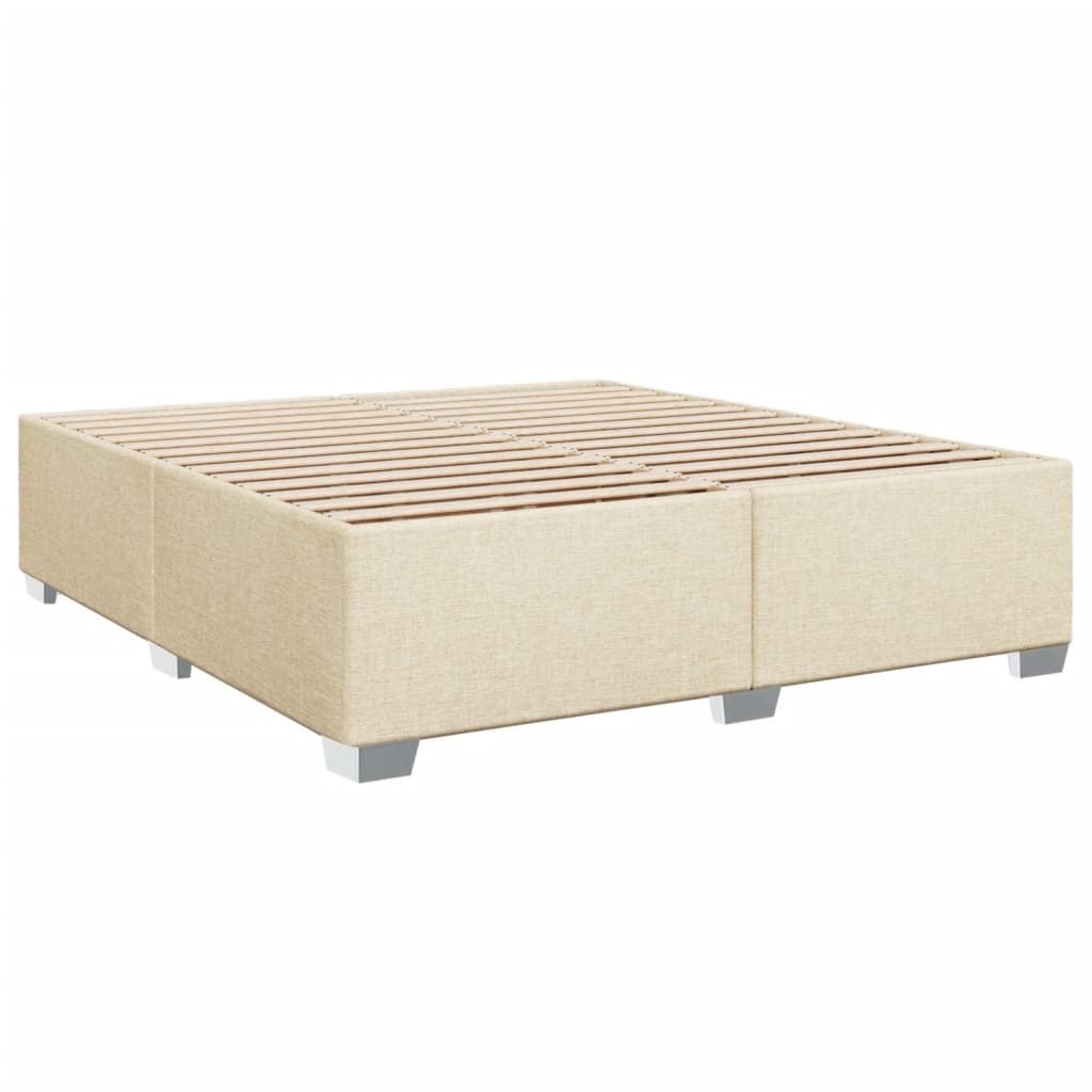 Boxspring met matras stof crèmekleurig 180x200 cm Bedden & bedframes | Creëer jouw Trendy Thuis | Gratis bezorgd & Retour | Trendy.nl