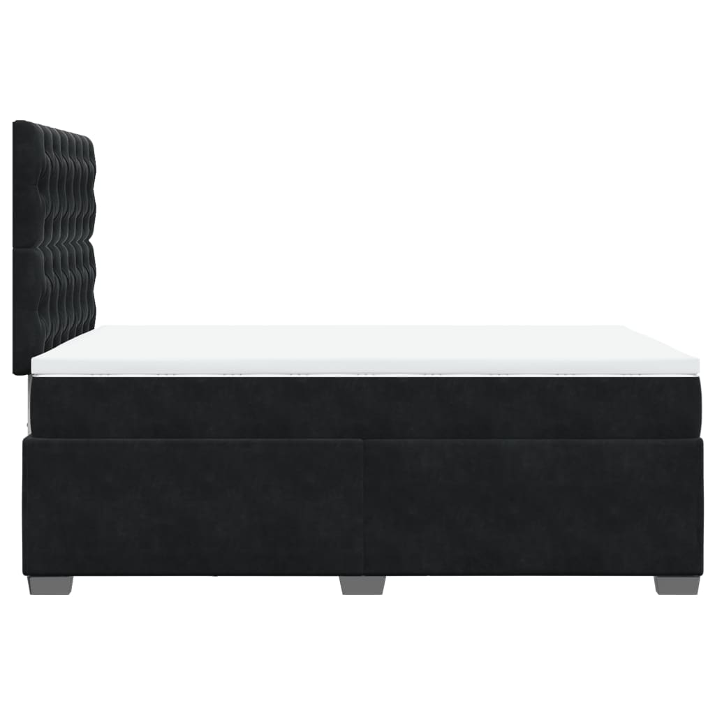 Boxspring met matras fluweel zwart 120x190 cm Bedden & bedframes | Creëer jouw Trendy Thuis | Gratis bezorgd & Retour | Trendy.nl