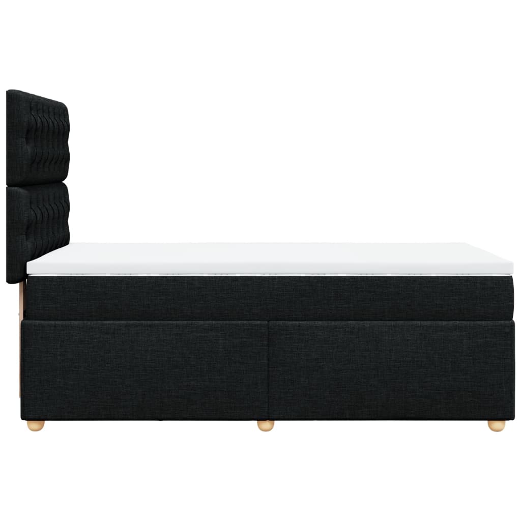 Boxspring met matras stof zwart 80x200 cm Bedden & bedframes | Creëer jouw Trendy Thuis | Gratis bezorgd & Retour | Trendy.nl