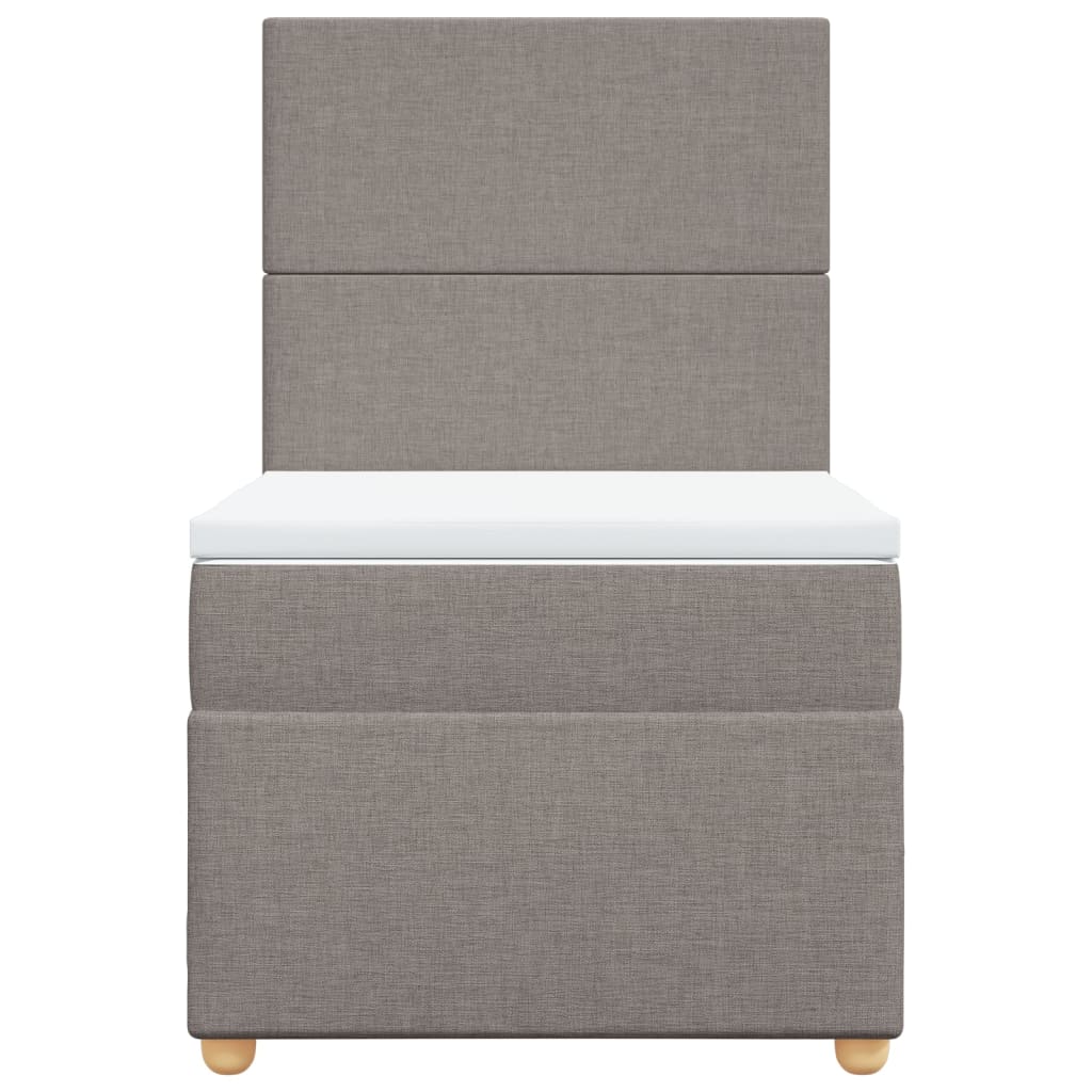 Boxspring met matras stof taupe 90x190 cm Bedden & bedframes | Creëer jouw Trendy Thuis | Gratis bezorgd & Retour | Trendy.nl