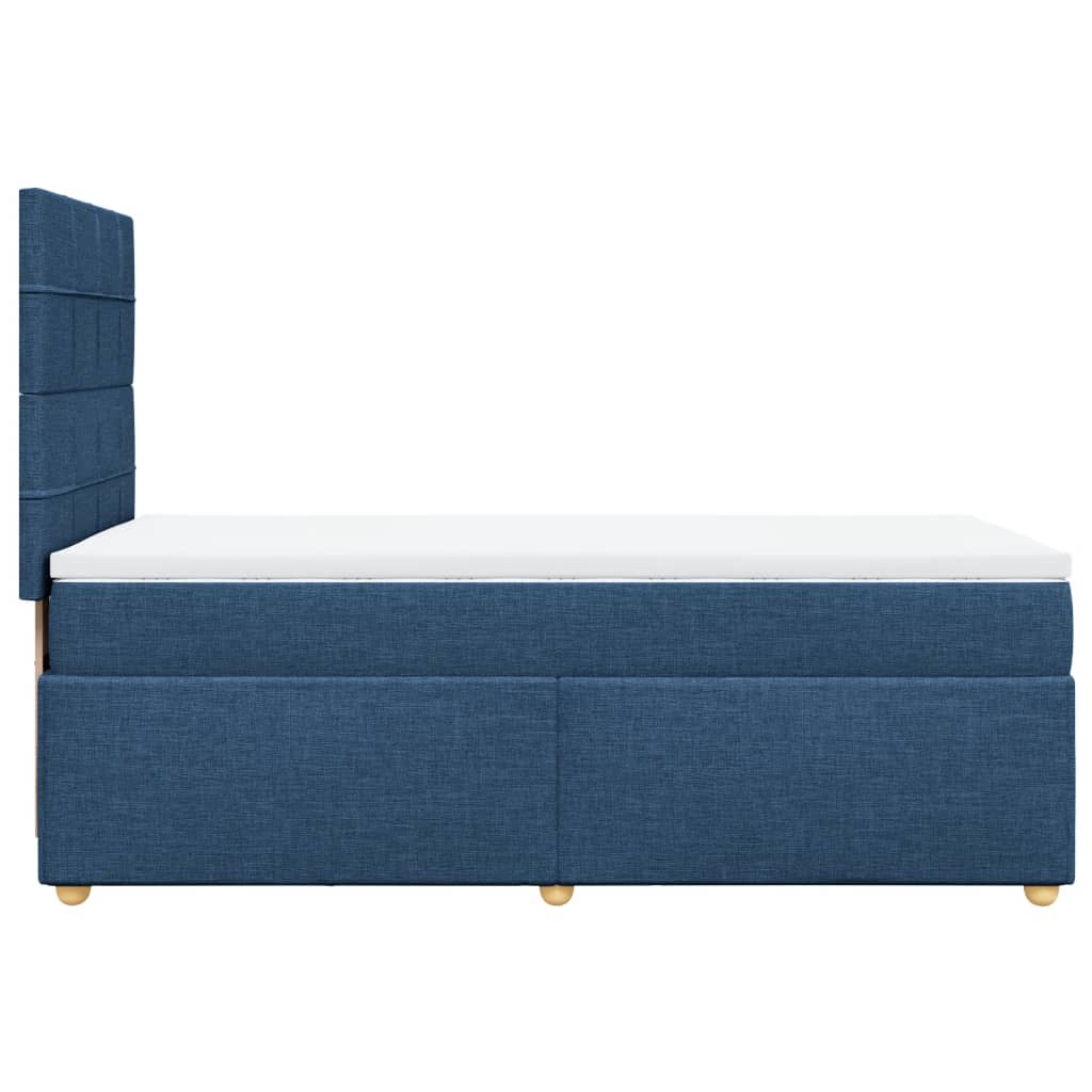 Boxspring met matras stof blauw 90x190 cm Bedden & bedframes | Creëer jouw Trendy Thuis | Gratis bezorgd & Retour | Trendy.nl