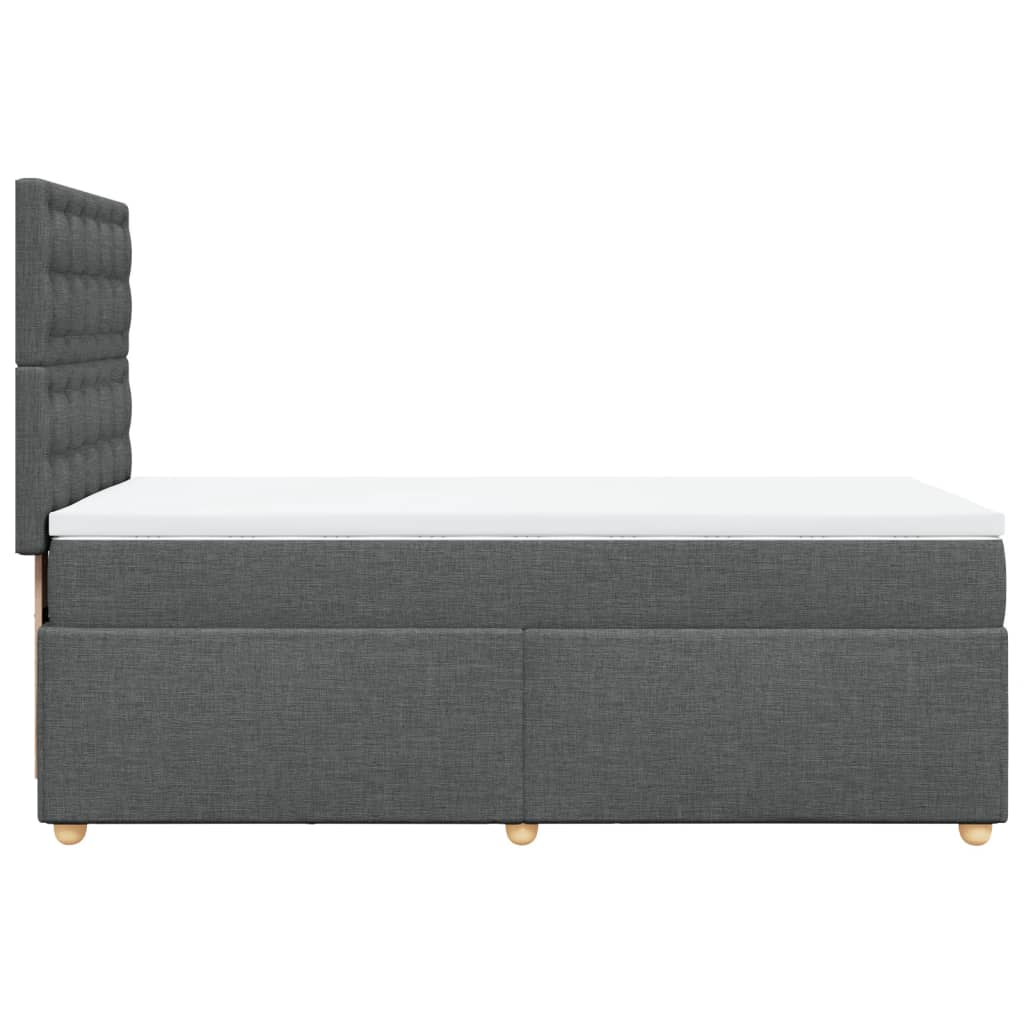 Boxspring met matras stof donkergrijs 90x190 cm Bedden & bedframes | Creëer jouw Trendy Thuis | Gratis bezorgd & Retour | Trendy.nl