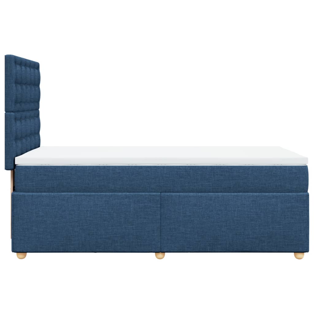 Boxspring met matras stof blauw 90x190 cm Bedden & bedframes | Creëer jouw Trendy Thuis | Gratis bezorgd & Retour | Trendy.nl