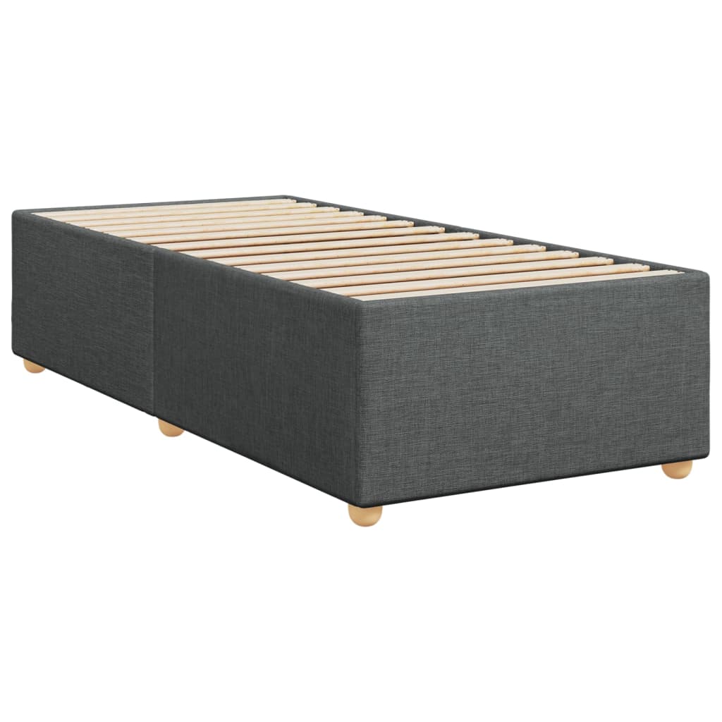 Boxspring met matras stof donkergrijs 100x200 cm Bedden & bedframes | Creëer jouw Trendy Thuis | Gratis bezorgd & Retour | Trendy.nl