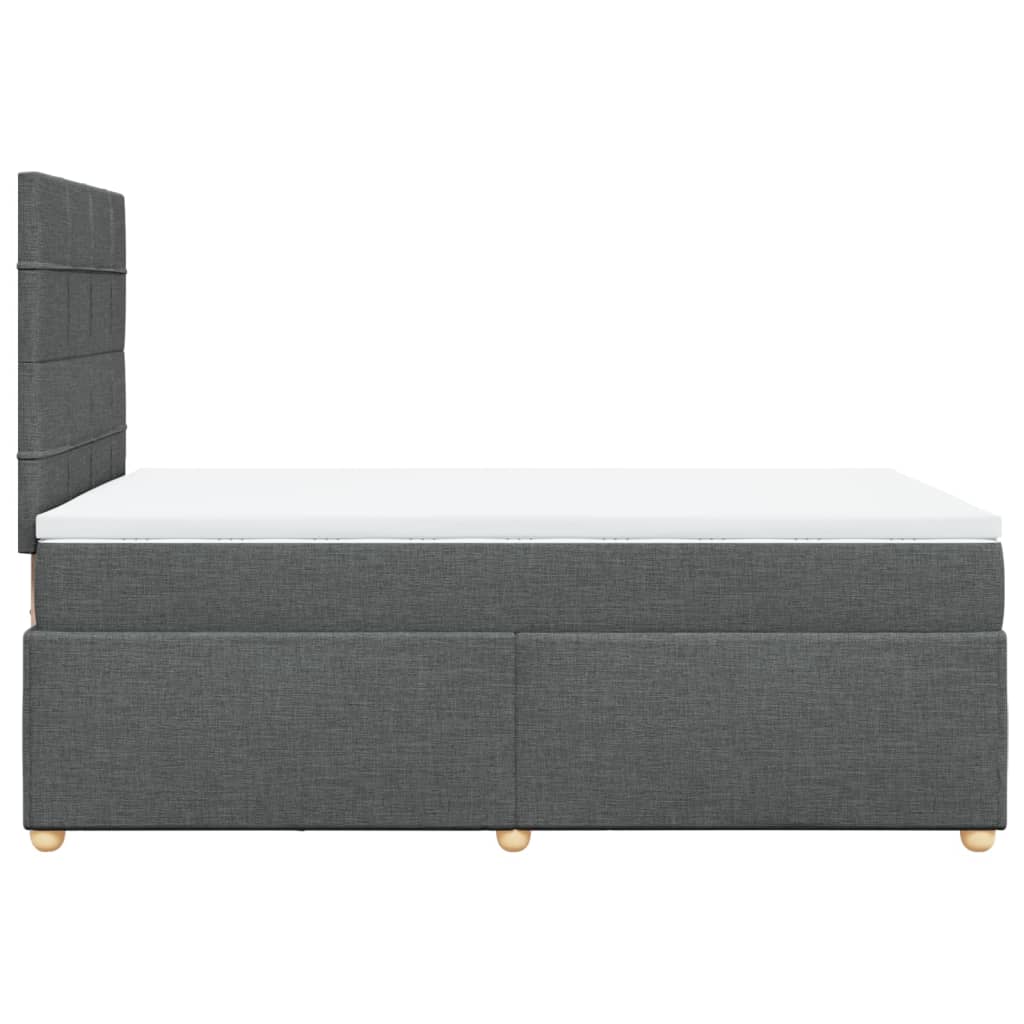 Boxspring met matras stof donkergrijs 120x190 cm Bedden & bedframes | Creëer jouw Trendy Thuis | Gratis bezorgd & Retour | Trendy.nl