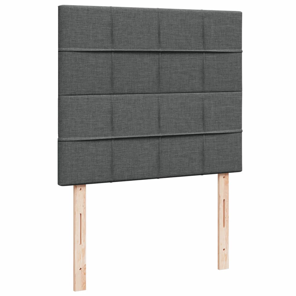 Boxspring met matras stof donkergrijs 120x190 cm Bedden & bedframes | Creëer jouw Trendy Thuis | Gratis bezorgd & Retour | Trendy.nl