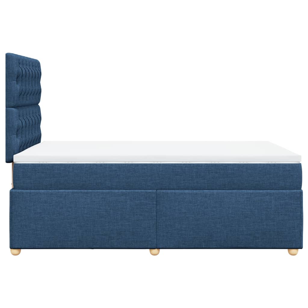 Boxspring met matras stof blauw 120x190 cm Bedden & bedframes | Creëer jouw Trendy Thuis | Gratis bezorgd & Retour | Trendy.nl