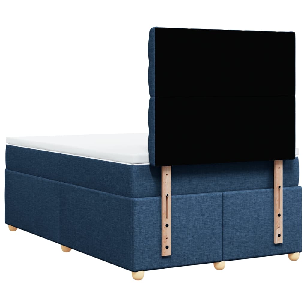 Boxspring met matras stof blauw 120x190 cm Bedden & bedframes | Creëer jouw Trendy Thuis | Gratis bezorgd & Retour | Trendy.nl