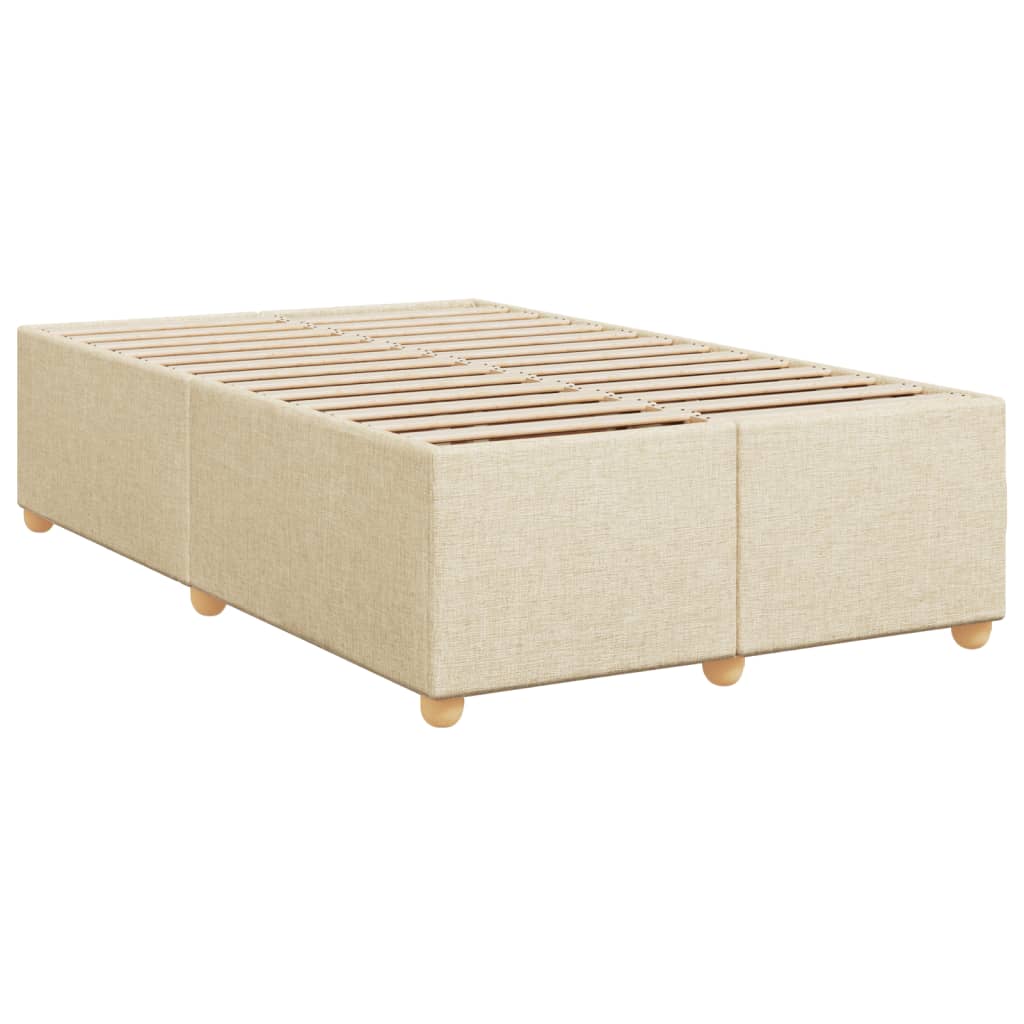 Boxspring met matras stof crèmekleurig 120x190 cm Bedden & bedframes | Creëer jouw Trendy Thuis | Gratis bezorgd & Retour | Trendy.nl