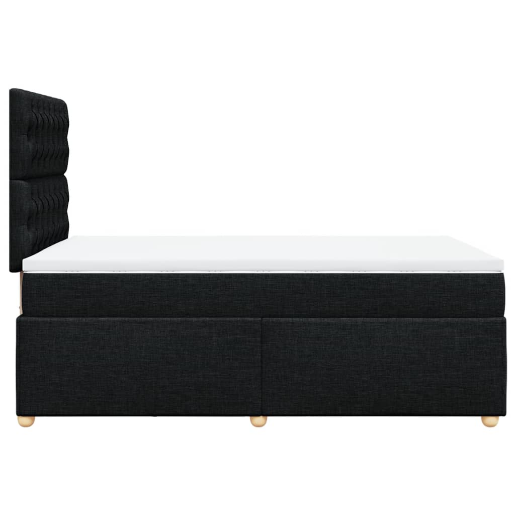 Boxspring met matras stof zwart 120x200 cm Bedden & bedframes | Creëer jouw Trendy Thuis | Gratis bezorgd & Retour | Trendy.nl