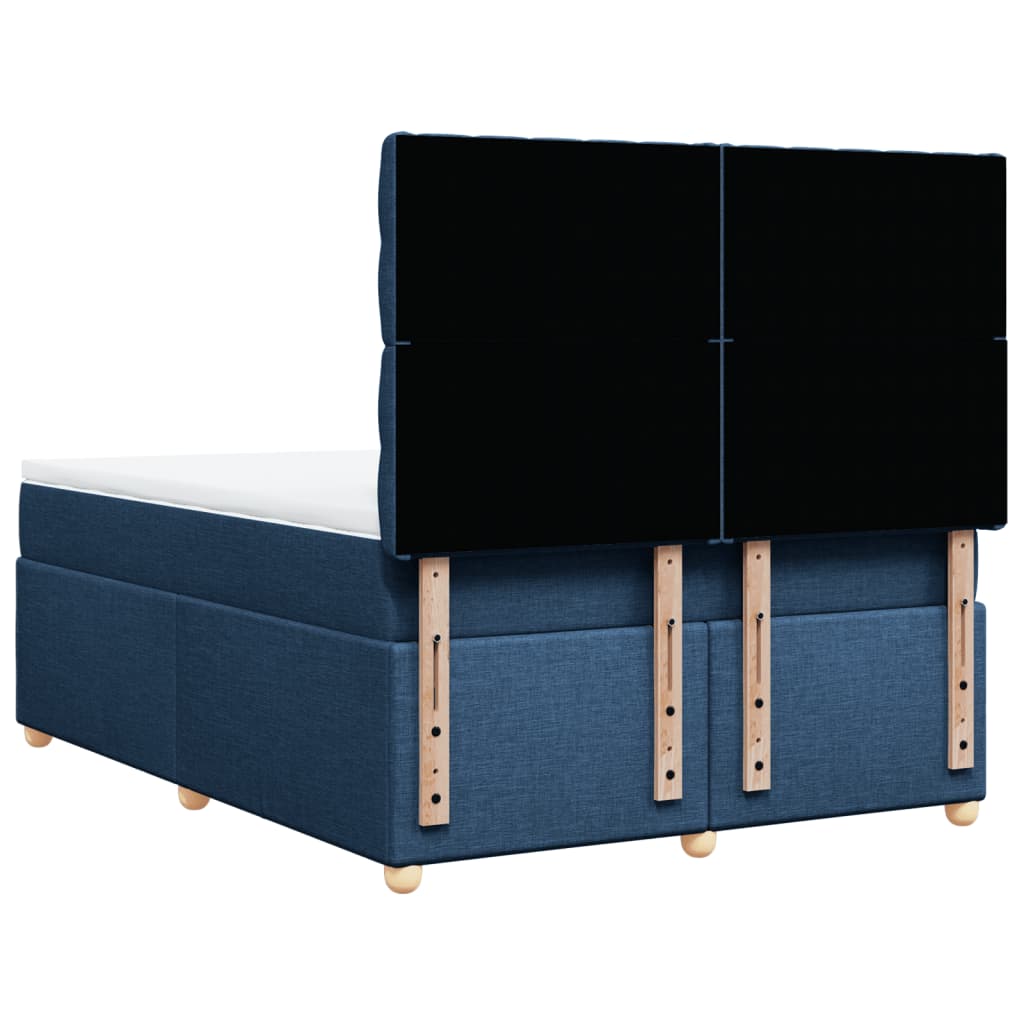 Boxspring met matras stof blauw 140x190 cm Bedden & bedframes | Creëer jouw Trendy Thuis | Gratis bezorgd & Retour | Trendy.nl