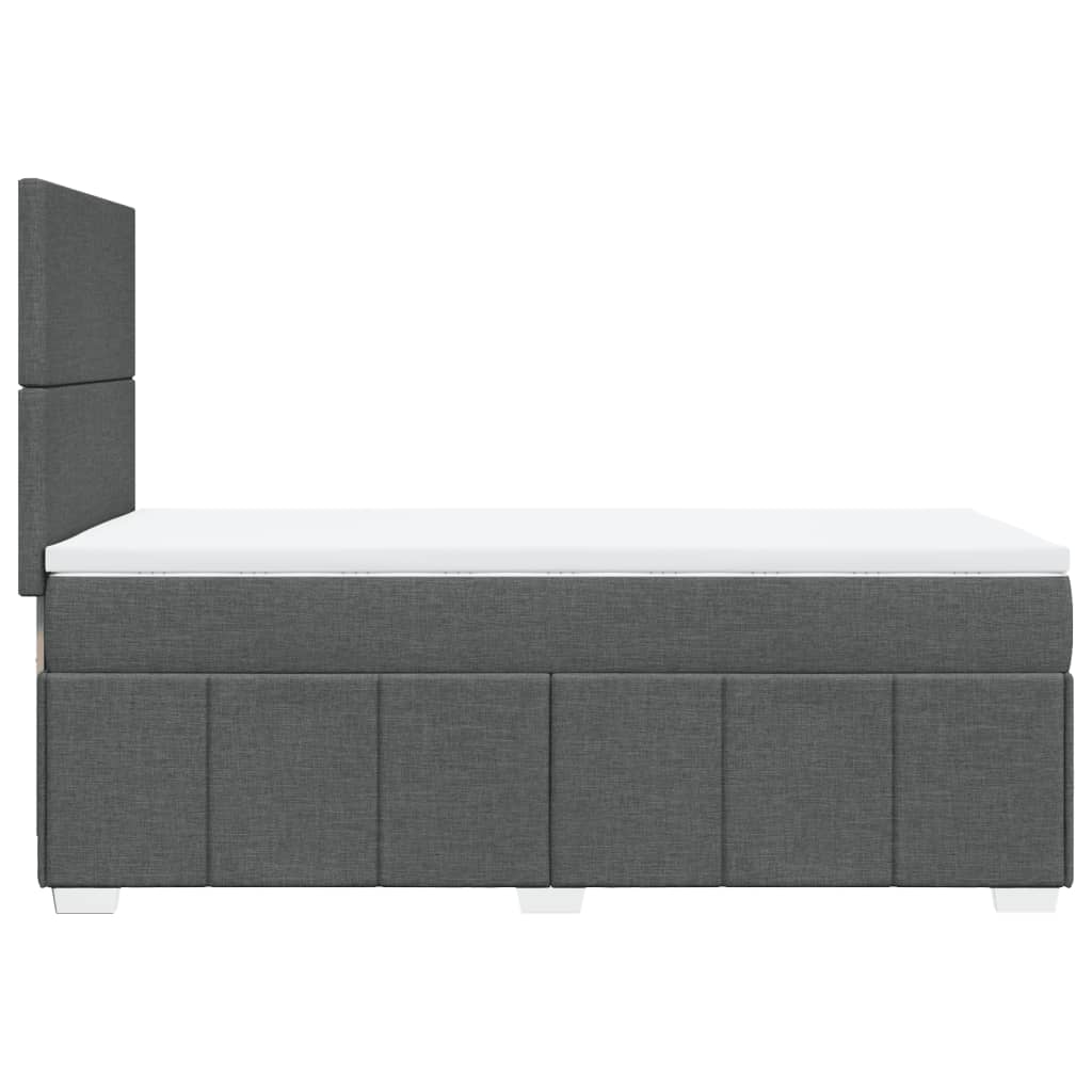 Boxspring met matras stof donkergrijs 90x190 cm Bedden & bedframes | Creëer jouw Trendy Thuis | Gratis bezorgd & Retour | Trendy.nl