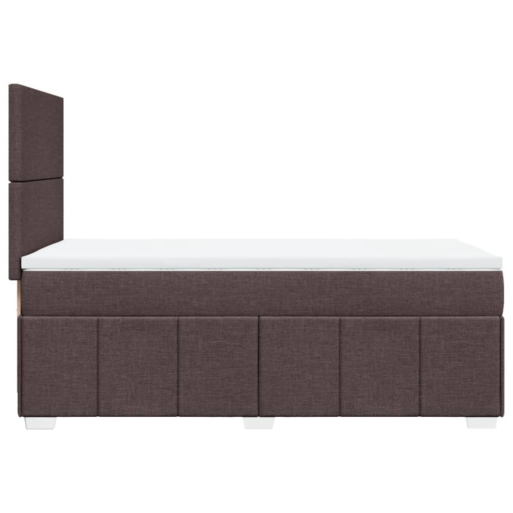 Boxspring met matras stof donkerbruin 90x190 cm Bedden & bedframes | Creëer jouw Trendy Thuis | Gratis bezorgd & Retour | Trendy.nl