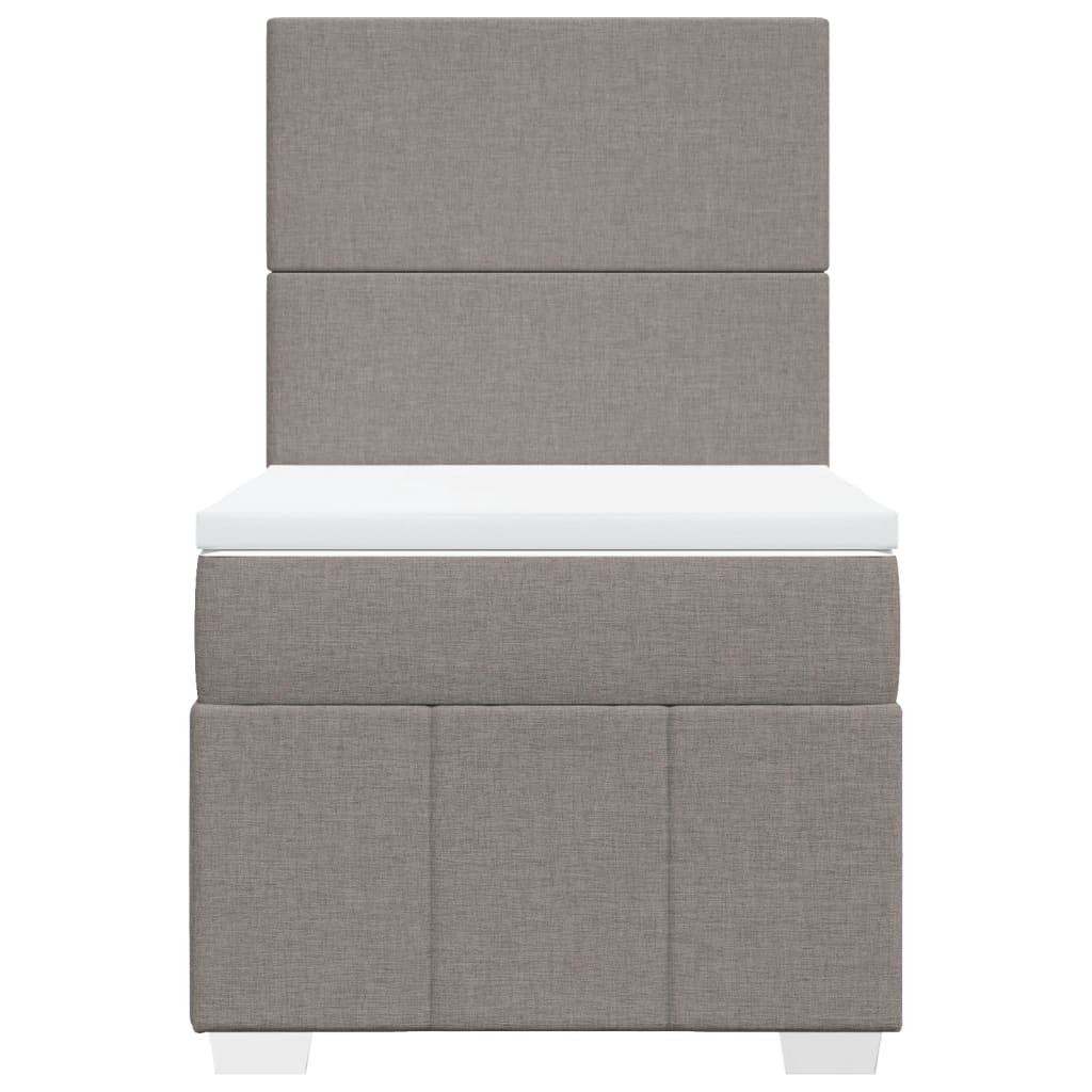 Boxspring met matras stof taupe 90x190 cm Bedden & bedframes | Creëer jouw Trendy Thuis | Gratis bezorgd & Retour | Trendy.nl