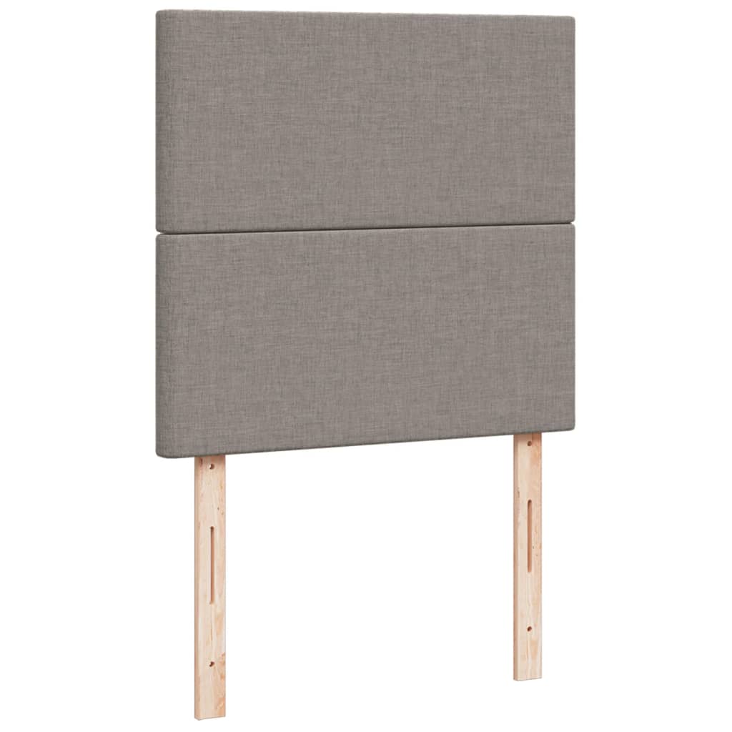 Boxspring met matras stof taupe 90x190 cm Bedden & bedframes | Creëer jouw Trendy Thuis | Gratis bezorgd & Retour | Trendy.nl