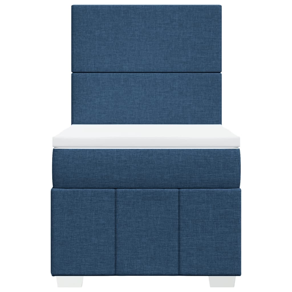 Boxspring met matras stof blauw 90x190 cm Bedden & bedframes | Creëer jouw Trendy Thuis | Gratis bezorgd & Retour | Trendy.nl