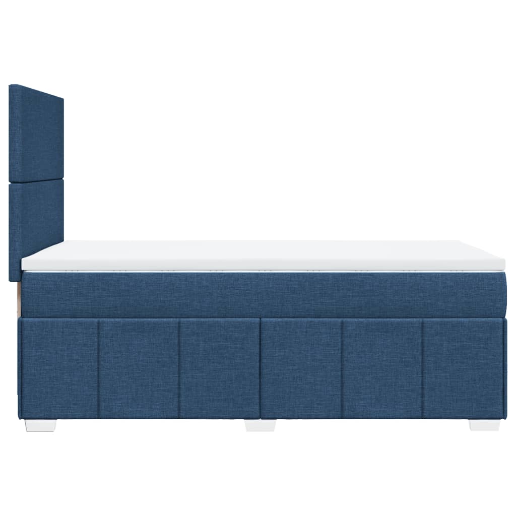 Boxspring met matras stof blauw 90x190 cm Bedden & bedframes | Creëer jouw Trendy Thuis | Gratis bezorgd & Retour | Trendy.nl