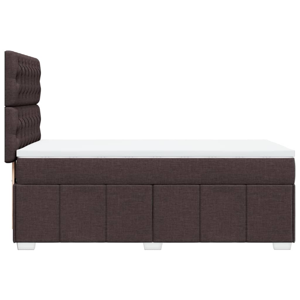 Boxspring met matras stof donkerbruin 90x190 cm Bedden & bedframes | Creëer jouw Trendy Thuis | Gratis bezorgd & Retour | Trendy.nl