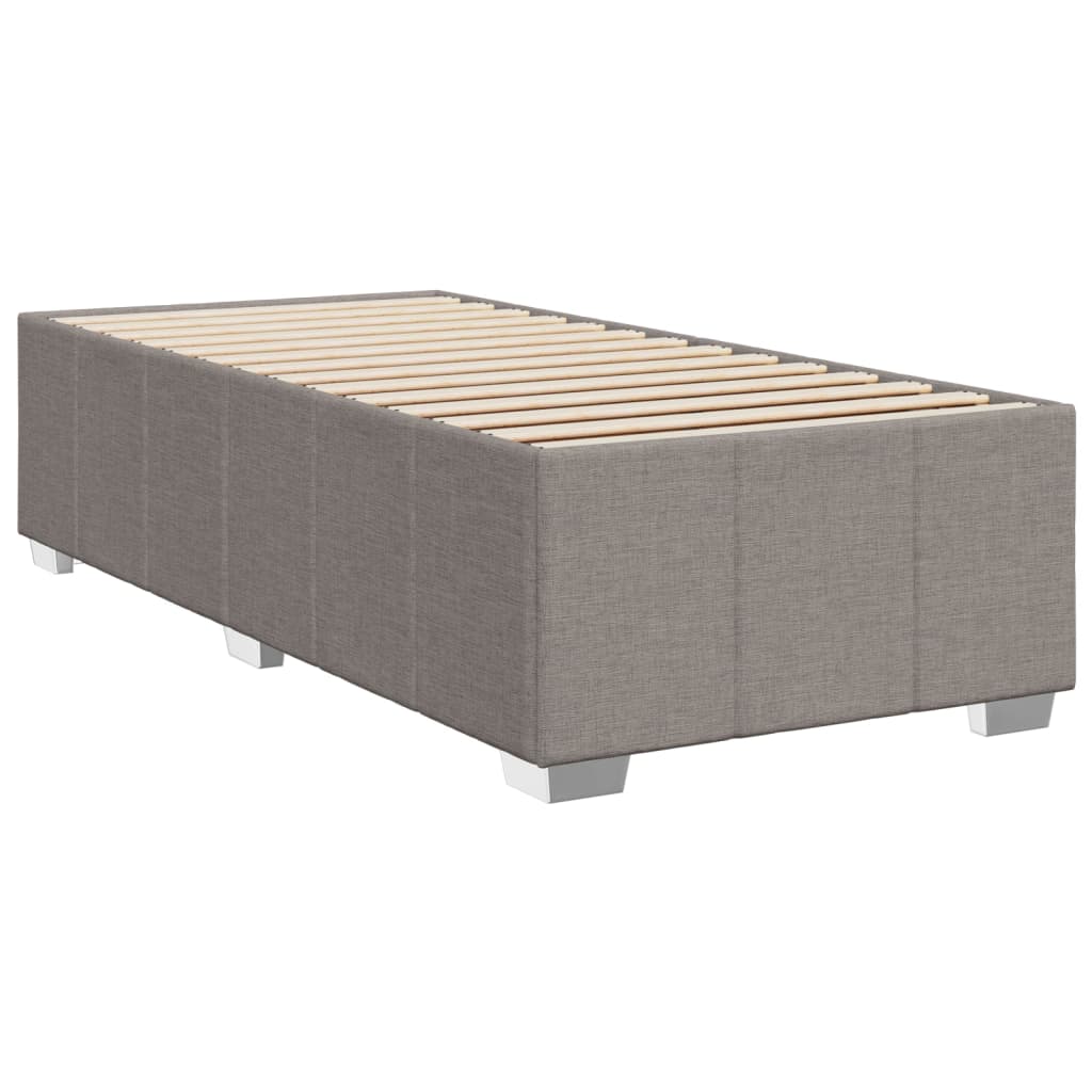 Boxspring met matras stof taupe 90x190 cm