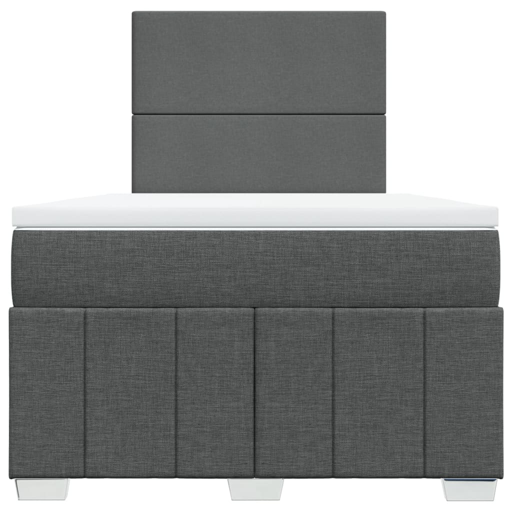 Boxspring met matras stof donkergrijs 120x190 cm Bedden & bedframes | Creëer jouw Trendy Thuis | Gratis bezorgd & Retour | Trendy.nl