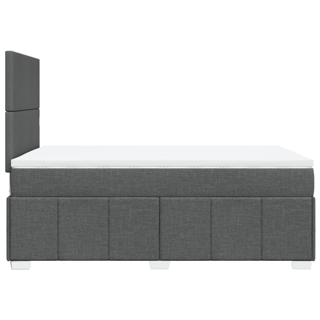 Boxspring met matras stof donkergrijs 120x190 cm Bedden & bedframes | Creëer jouw Trendy Thuis | Gratis bezorgd & Retour | Trendy.nl