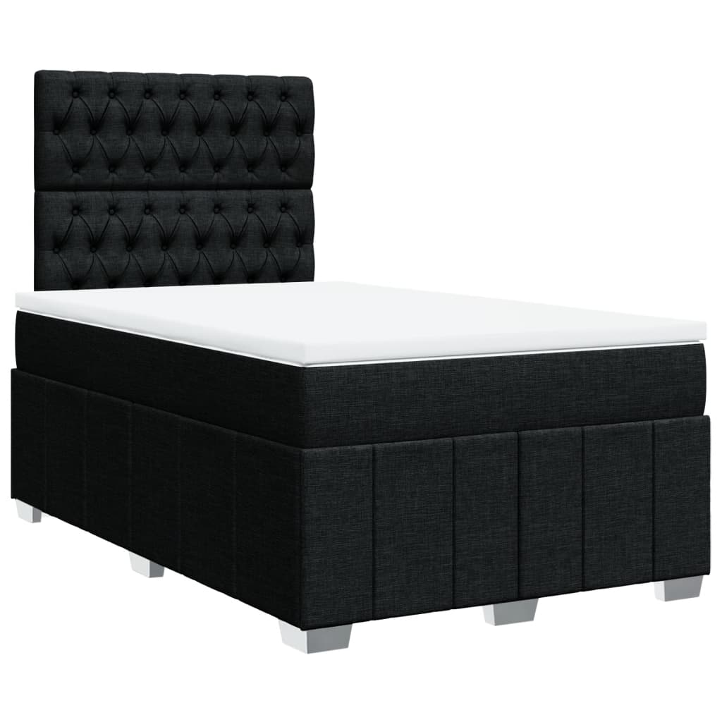 Boxspring met matras stof zwart 120x190 cm Bedden & bedframes | Creëer jouw Trendy Thuis | Gratis bezorgd & Retour | Trendy.nl