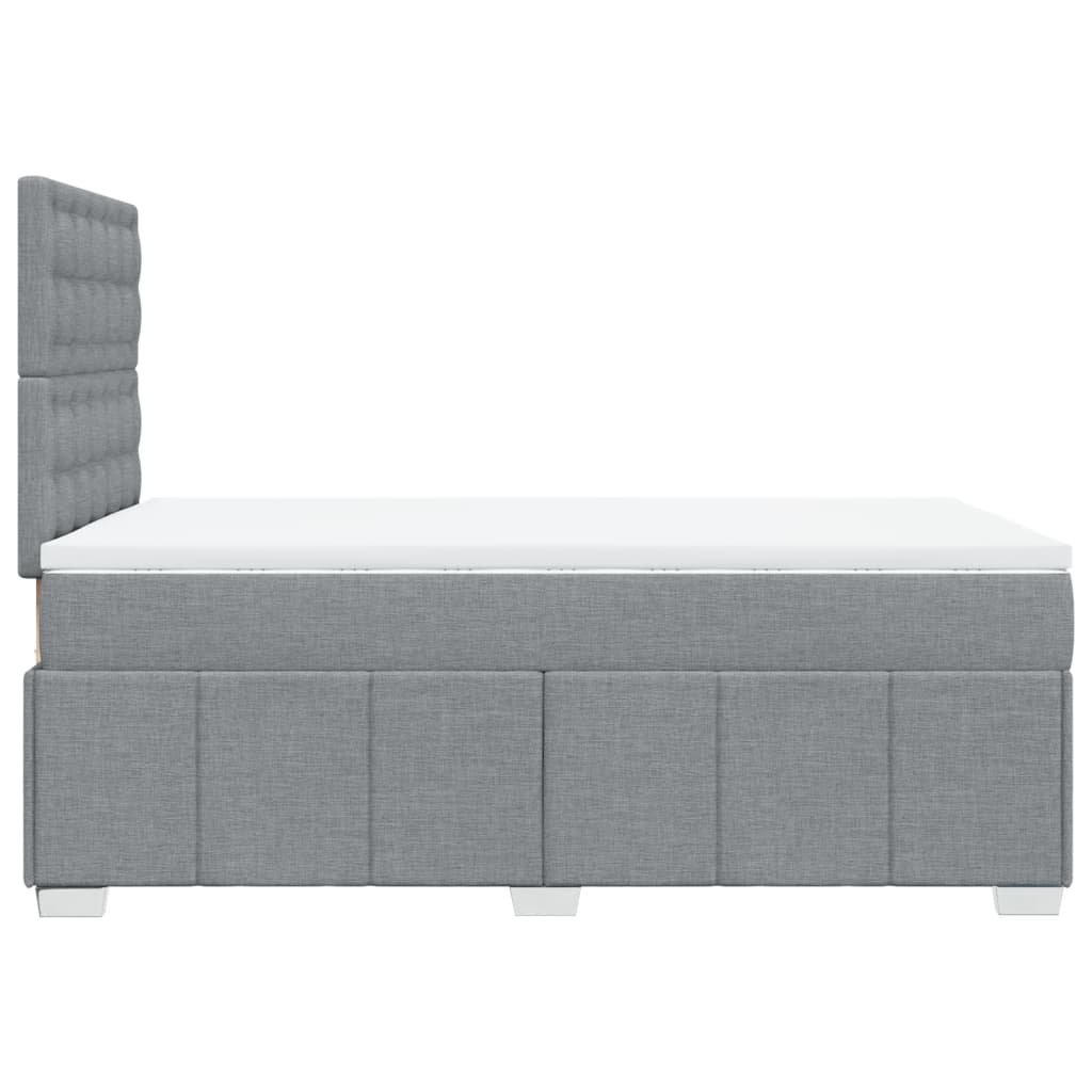 Boxspring met matras stof lichtgrijs 120x190 cm Bedden & bedframes | Creëer jouw Trendy Thuis | Gratis bezorgd & Retour | Trendy.nl