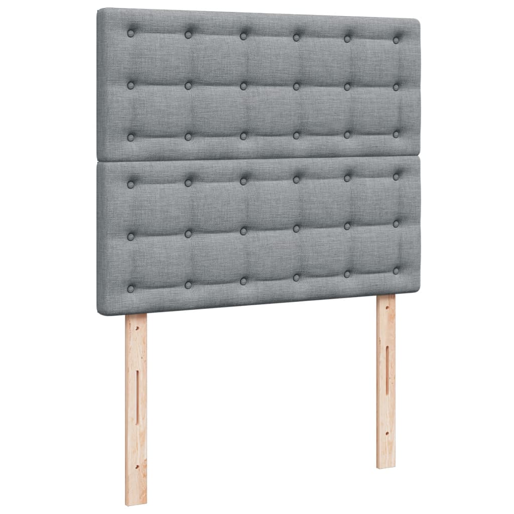 Boxspring met matras stof lichtgrijs 120x190 cm Bedden & bedframes | Creëer jouw Trendy Thuis | Gratis bezorgd & Retour | Trendy.nl