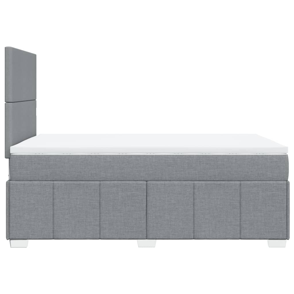 Boxspring met matras stof lichtgrijs 120x200 cm Bedden & bedframes | Creëer jouw Trendy Thuis | Gratis bezorgd & Retour | Trendy.nl